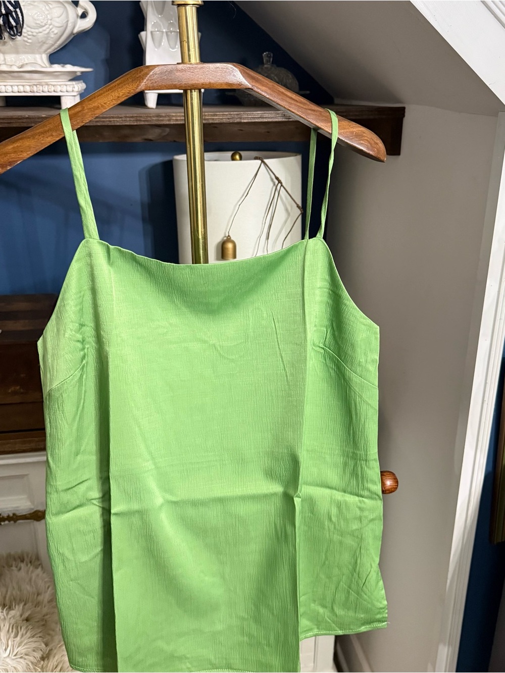 Green Sleeveless Slip tank top snd pants